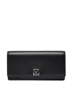 Portfel Calvin Klein Emblem Hw Long Bifold LV04F1098G Czarny ze sklepu eobuwie.pl w kategorii Portfele damskie - zdjęcie 186166870