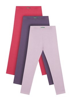 United Colors Of Benetton Komplet 3 par legginsów 3MT1CF06P Kolorowy Slim Fit ze sklepu MODIVO w kategorii Spodnie dziewczęce - zdjęcie 186167522