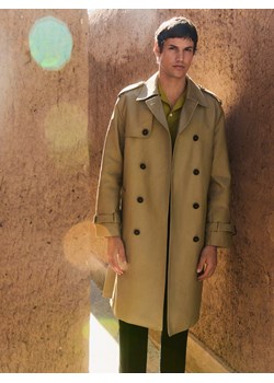 Reserved - Klasyczny trencz z paskiem - beżowy - id: 4766C-08X - marki Reserved - 186169080 Reserved - Klasyczny trencz z paskiem - beżowy ze sklepu Reserved w kategorii Płaszcze męskie - zdjęcie 186169080