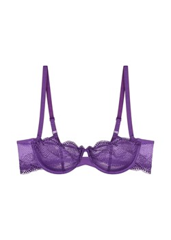 Triumph Biustonosz damski na fiszbinach - Comfort Glam Kobiety Sztuczne włókno lila wypukły wzór tkaniny ze sklepu vangraaf w kategorii Biustonosze - zdjęcie 186169400