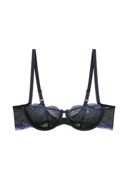 Triumph Biustonosz damski na fiszbinach - Comfort Glam Kobiety Sztuczne włókno czarny wypukły wzór tkaniny ze sklepu vangraaf w kategorii Biustonosze - zdjęcie 186169402