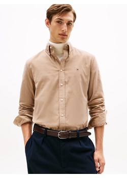 Tommy Hilfiger Męska koszula sztruksowa Mężczyźni Regular Fit Bawełna taupe jednolity ze sklepu vangraaf w kategorii Koszule męskie - zdjęcie 186169430