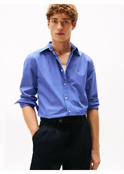Tommy Hilfiger Męska koszula casual Mężczyźni Regular Fit Bawełna indygo w paski ze sklepu vangraaf w kategorii Koszule męskie - zdjęcie 186169432