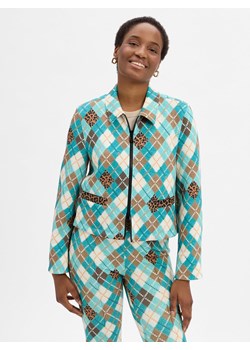 Marc Cain Marynarka damska Kobiety Sztuczne włókno petrol wzorzysty ze sklepu vangraaf w kategorii Marynarki damskie - zdjęcie 186169441