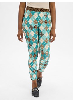 Marc Cain Spodnie - Sofia Kobiety Sztuczne włókno petrol wzorzysty ze sklepu vangraaf w kategorii Spodnie damskie - zdjęcie 186169442