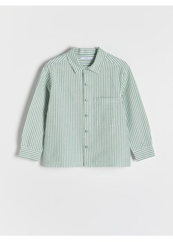 Reserved - Koszula oversize w paski - beżowy ze sklepu Reserved w kategorii Koszule chłopięce - zdjęcie 186170731