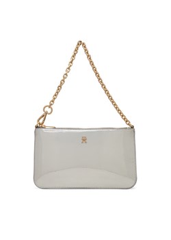 Torebka Tommy Hilfiger Th Icon Chain Shoulder Pouch Met AW0AW18219 Srebrny ze sklepu eobuwie.pl w kategorii Kopertówki - zdjęcie 186171174