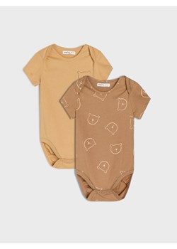 Sinsay - Body z motywem misia 2 pack - beżowy ze sklepu Sinsay w kategorii Odzież dla niemowląt - zdjęcie 186173063