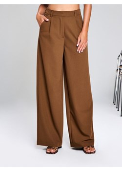 Sinsay - Spodnie wide leg - brązowy - id: 684FJ-82X - marki Sinsay - 186173123 Sinsay - Spodnie wide leg - brązowy ze sklepu Sinsay w kategorii Spodnie damskie - zdjęcie 186173123