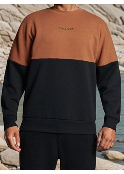 Sinsay - Bluza crewneck z bawełną - czarny ze sklepu Sinsay w kategorii Bluzy męskie - zdjęcie 186173203