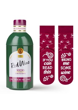 Skarpetki Red Wine w Butelce ze sklepu Sklep SOXO w kategorii Skarpetki damskie - zdjęcie 186173463