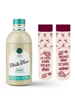 Skarpetki White Wine w Butelce ze sklepu Sklep SOXO w kategorii Skarpetki damskie - zdjęcie 186173464