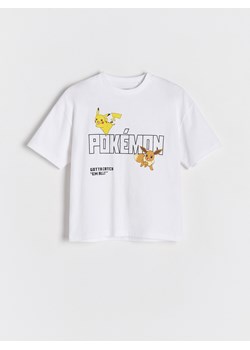 Reserved - T-shirt Pokémon - złamana biel ze sklepu Reserved w kategorii T-shirty chłopięce - zdjęcie 186177374