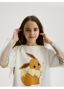 Reserved - Bluzka z łączonych materiałów Pokémon - złamana biel ze sklepu Reserved w kategorii Bluzki dziewczęce - zdjęcie 186177863