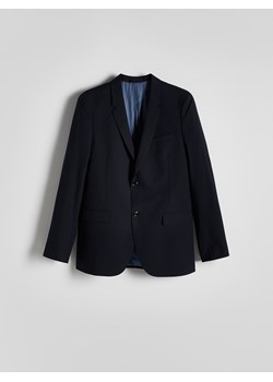 Reserved - Marynarka slim fit z wiskozą - granatowy ze sklepu Reserved w kategorii Marynarki męskie - zdjęcie 186178044
