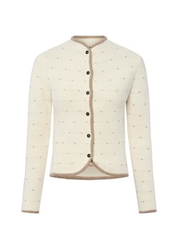 Franco Callegari Wełniany kardigan damski Kobiety Wełna écru wypukły wzór tkaniny ze sklepu vangraaf w kategorii Swetry damskie - zdjęcie 186178663