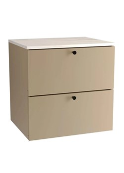 Szafka łazienkowa pod umywalkę cappuccino + marmur B7-R85 - id: 52286 - marki Elior - 186179434 Szafka łazienkowa pod umywalkę cappuccino + marmur B7-R85 ze sklepu Edinos.pl w kategorii Szafki i regały łazienkowe - zdjęcie 186179434