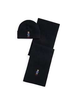 Zestaw Szalik i Czapka Polo Ralph Lauren 449P02050001 Czarny ze sklepu eobuwie.pl w kategorii Czapki zimowe męskie - zdjęcie 186179570