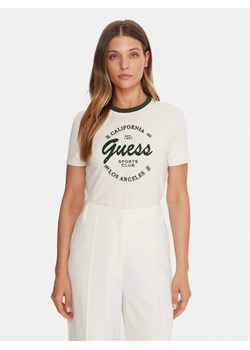 Guess T-Shirt V5BI03 J1314 Beżowy Slim Fit ze sklepu MODIVO w kategorii Bluzki damskie - zdjęcie 186180530