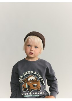 Reserved - Bawełniany longsleeve Auta - ciemnoszary ze sklepu Reserved w kategorii Bluzy chłopięce - zdjęcie 186182100