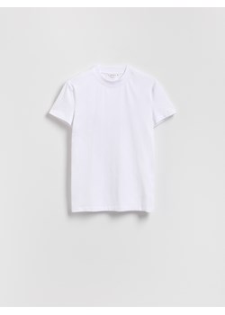 Reserved - Bawełniany t-shirt slim fit - biały ze sklepu Reserved w kategorii T-shirty męskie - zdjęcie 186182853