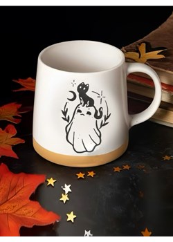 Sinsay - Kubek z motywem halloweenowym - biały - id: 067GI-00X - marki Sinsay - 186185530 Sinsay - Kubek z motywem halloweenowym - biały ze sklepu Sinsay w kategorii Kubki - zdjęcie 186185530