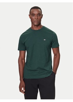 Gant T-Shirt Shield 2003184 Zielony Regular Fit ze sklepu MODIVO w kategorii T-shirty męskie - zdjęcie 186186750