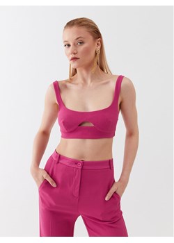 Patrizia Pepe Top 2C1454/A236-M447 Różowy Slim Fit ze sklepu MODIVO w kategorii Bluzki damskie - zdjęcie 186186833