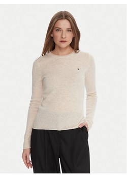 Tommy Hilfiger Sweter WW0WW40264 Écru Regular Fit ze sklepu MODIVO w kategorii Swetry damskie - zdjęcie 186186834