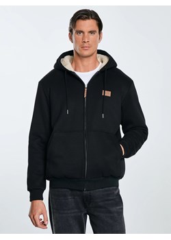 Bluza męska ocieplana barankiem czarna Milar 906 ze sklepu Big Star w kategorii Bluzy męskie - zdjęcie 186187562