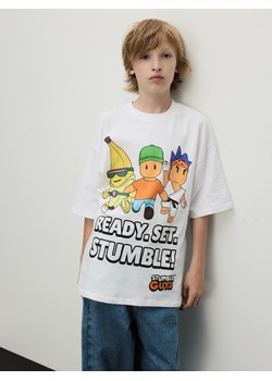 Reserved - T-shirt Stumble Guys - biały ze sklepu Reserved w kategorii T-shirty chłopięce - zdjęcie 186187911