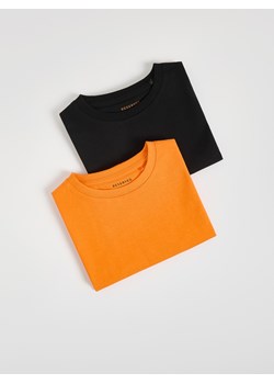 Reserved - Bawełniany t-shirt 2 pack - pomarańczowy ze sklepu Reserved w kategorii T-shirty chłopięce - zdjęcie 186188103