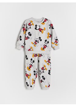 Reserved - Bawełniany komplet Mickey Mouse - jasnoszary ze sklepu Reserved w kategorii Komplety chłopięce - zdjęcie 186189184