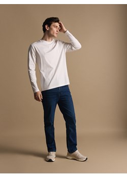 Reserved - Bawełniany longsleeve - biały ze sklepu Reserved w kategorii T-shirty męskie - zdjęcie 186189204