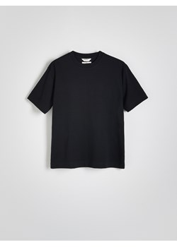 Reserved - Bawełniany t-shirt boxy - czarny - id: 8689H-99X - marki Reserved - 186190731 Reserved - Bawełniany t-shirt boxy - czarny ze sklepu Reserved w kategorii T-shirty męskie - zdjęcie 186190731