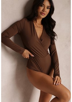 Ciemnobrązowe Body Omphano ze sklepu renee.pl w kategorii Body damskie - zdjęcie 186192751