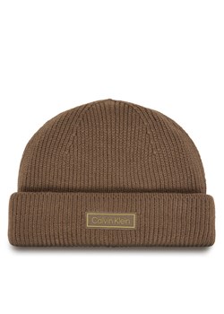 Czapka Calvin Klein LV04D8058G Brązowy ze sklepu eobuwie.pl w kategorii Czapki zimowe męskie - zdjęcie 186193062