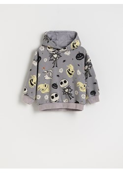 Reserved - Bluza oversize Miasteczko Halloween - jasnoszary ze sklepu Reserved w kategorii Bluzy chłopięce - zdjęcie 186193771