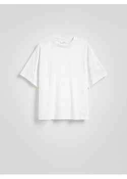 Reserved - Bawełniany t-shirt oversize - biały ze sklepu Reserved w kategorii Bluzki damskie - zdjęcie 186195122
