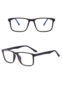 Męskie okulary zerówki do komputera BLUE LIGHT z flexami 25133D brąz/czerń ze sklepu Stylion w kategorii Okulary zerówki męskie - zdjęcie 186196494