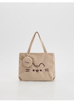 Reserved - Sztruksowa torba Pusheen - beżowy - id: 373HB-08X - marki Reserved - 186197831 Reserved - Sztruksowa torba Pusheen - beżowy ze sklepu Reserved w kategorii Torby i walizki dziecięce - zdjęcie 186197831
