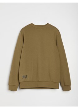 Sinsay - Bluza crewneck z napisem - khaki ze sklepu Sinsay w kategorii Bluzy męskie - zdjęcie 186199693