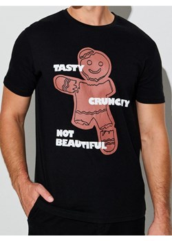 Sinsay - Koszulka z krótkim rękawem - czarny ze sklepu Sinsay w kategorii T-shirty męskie - zdjęcie 186199721
