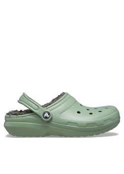 Klapki Crocs Classic Lined Clog 203591 Zielony ze sklepu eobuwie.pl w kategorii Klapki damskie - zdjęcie 186199803