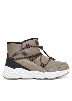 Śniegowce Skechers Turbo Tread 406385L TPBK Szary ze sklepu eobuwie.pl w kategorii Buty zimowe dziecięce - zdjęcie 186199870