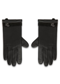Rękawiczki LAUREN RALPH LAUREN 454927240001 Czarny ze sklepu eobuwie.pl w kategorii Rękawiczki damskie - zdjęcie 186199901