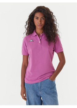 Kappa Polo Logo Sharas Wss 302B3C0 Fioletowy Regular Fit ze sklepu MODIVO w kategorii Bluzki damskie - zdjęcie 186200414