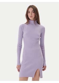 Kontatto Sukienka dzianinowa 3M0827C Fioletowy Slim Fit ze sklepu MODIVO w kategorii Sukienki - zdjęcie 186200643