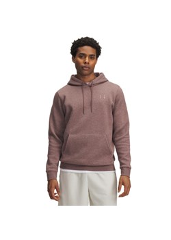 Męska bluza dresowa nierozpinana z kapturem Under Armour UA Icon Fleece Hoodie - brązowa ze sklepu Sportstylestory.com w kategorii Bluzy męskie - zdjęcie 186202041
