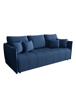 Niebieska sztruksowa sofa z funkcją spania G3-L54 - id: 53033 - marki Elior - 186204844 Niebieska sztruksowa sofa z funkcją spania G3-L54 ze sklepu Edinos.pl w kategorii Sofy i kanapy - zdjęcie 186204844